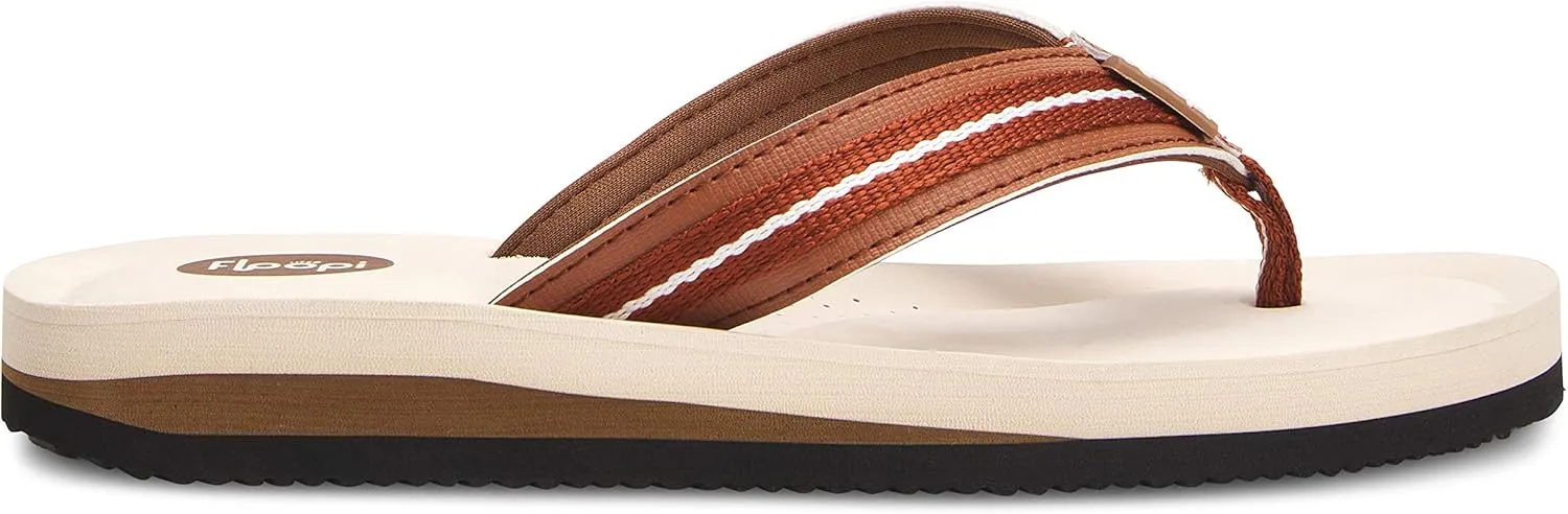 Floopi Flip Flops for Women Casual Thong Womens Sandals Comfort Heel Cushion, Ladies Beach Sandals with Indoor & Outdoor Anti Skid Soles