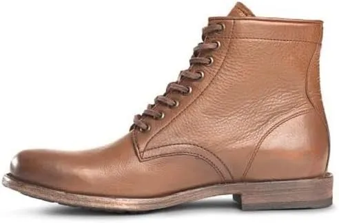 Frye Tyler Lace Up Boots for Men Crafted from Soft Vintage Leather with Blake Construction, Burnished Toe and Heel, and Rubber Inserts on Leather Soles – 5 ¾” Shaft Height