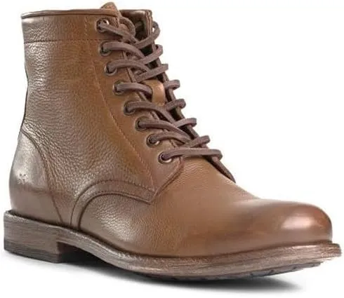 Frye Tyler Lace Up Boots for Men Crafted from Soft Vintage Leather with Blake Construction, Burnished Toe and Heel, and Rubber Inserts on Leather Soles – 5 ¾” Shaft Height