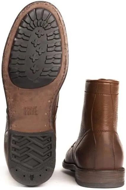 Frye Tyler Lace Up Boots for Men Crafted from Soft Vintage Leather with Blake Construction, Burnished Toe and Heel, and Rubber Inserts on Leather Soles – 5 ¾” Shaft Height