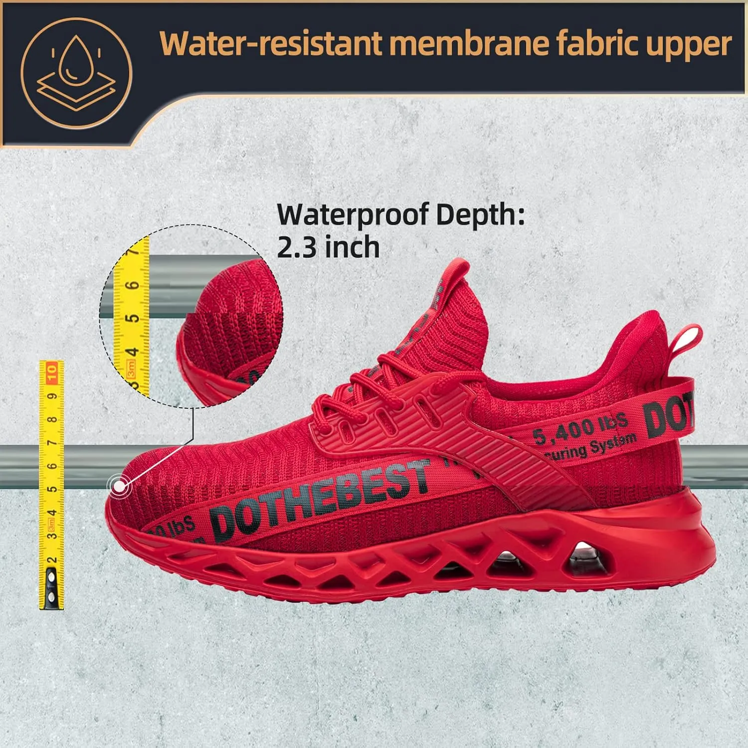 Furuian Steel Toe Sneakers for Men Women Lightweight Safety Shoes Comfortable Puncture Proof Slip On Indestructible Work Shoes