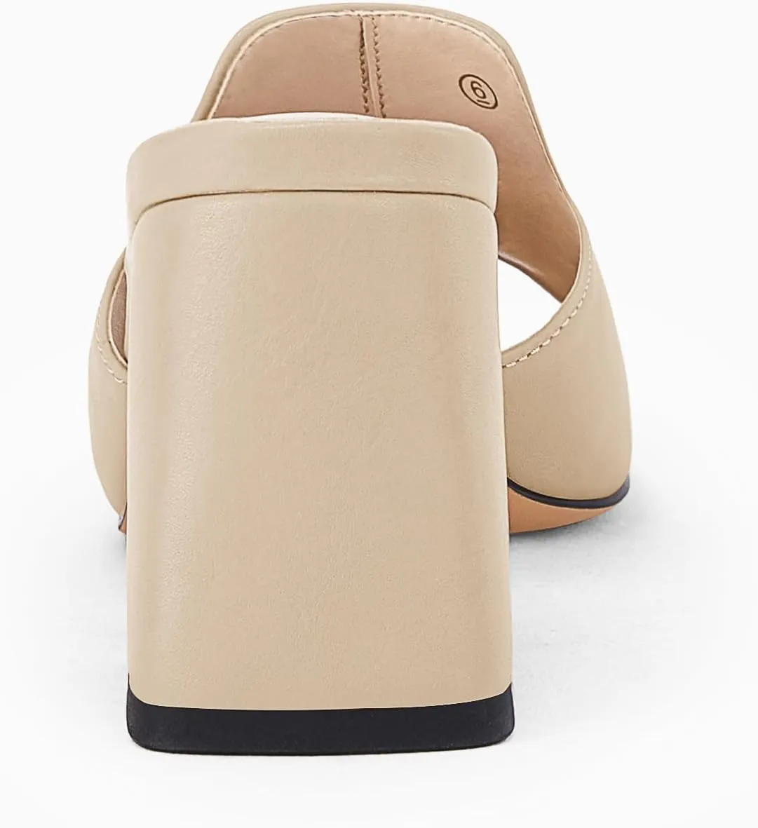 gihubafuil Women's Sandals Peep Toe Slides Chunky Heel Mules Single Band Comfort Slip-on Shoes with Metal Chain for Spring Summer