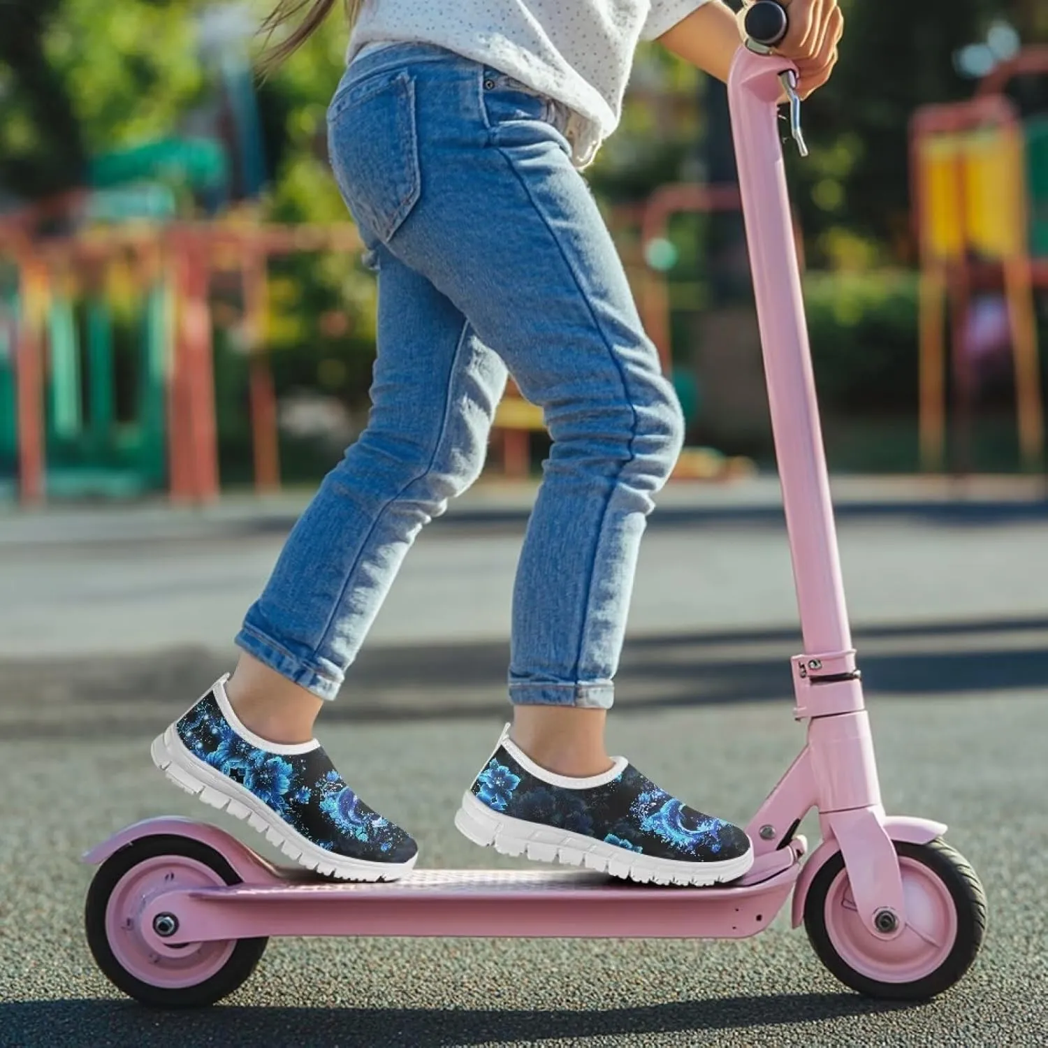 Girls Athletic Shoes Cute Kids Gym Running Slip On Shoes for Girls