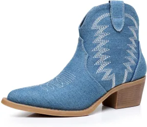 GLOBALWIN Women's Western Boots Ankle Cowboy Boots For Women