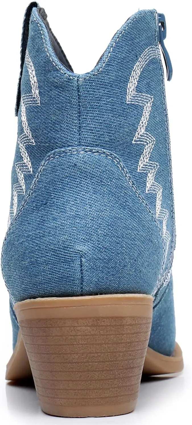 GLOBALWIN Women's Western Boots Ankle Cowboy Boots For Women