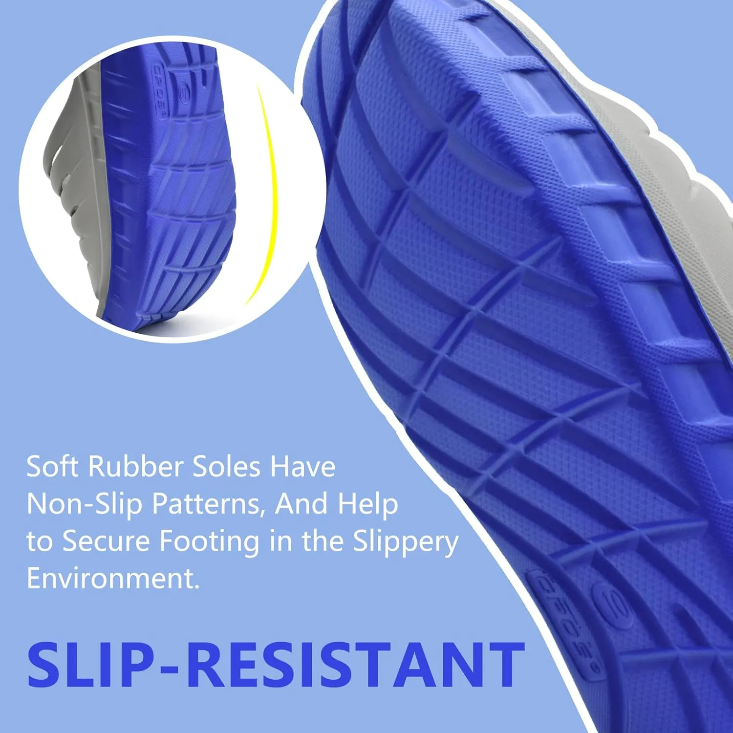 GPOS Mens Sport Recovery Sandals Plantar Fasciitis Thick Cushion Slides Sandals Lightweight Comfort Orthotic Slippers