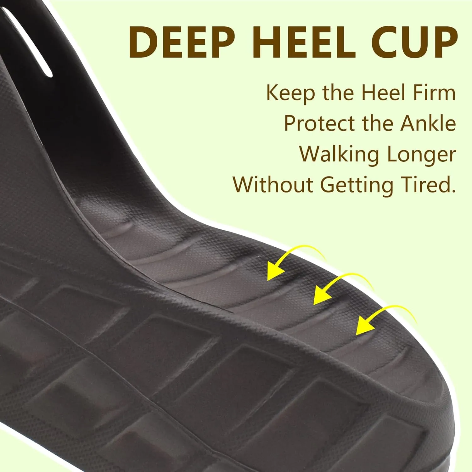 GPOS Mens Sport Recovery Sandals Plantar Fasciitis Thick Cushion Slides Sandals Lightweight Comfort Orthotic Slippers