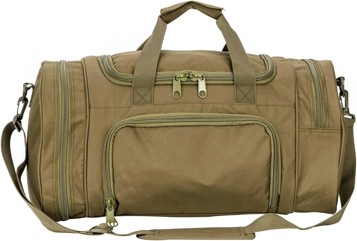 Greencity Gym Bag Travel Duffel Bag Sports Tote Tactical Army Weekender Work Out Bags for Women & Men Lightweight Waterproof Shoe Pocket,Green 21 Inch