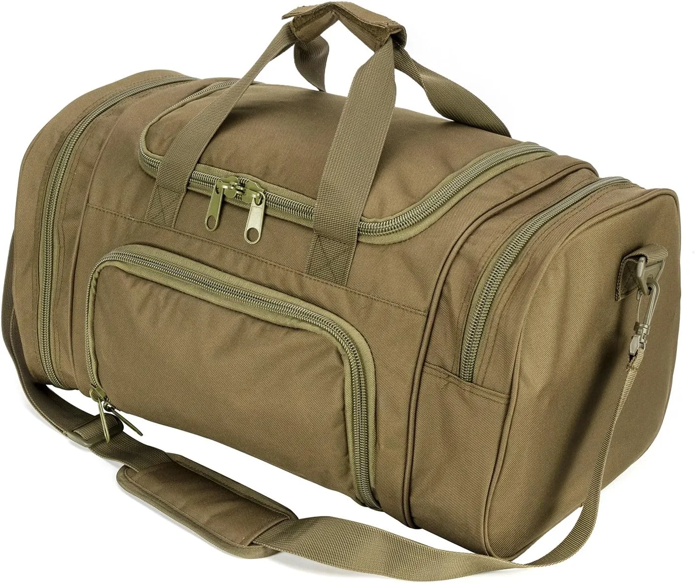 Greencity Gym Bag Travel Duffel Bag Sports Tote Tactical Army Weekender Work Out Bags for Women & Men Lightweight Waterproof Shoe Pocket,Green 21 Inch