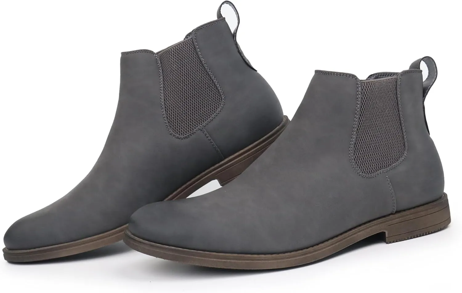 Hawkwell Men's Plus Size Chelsea Boots Classic Casual Dress Ankle Boots in Regular and Plus Sizes