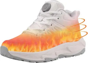 Heated Sneakers for Women Men - Rechargeable Electric Heated Shoes with 3 Heating Levels, Waterproof Upper, Non-Slip Rubber Sole, Winter Warmth Footwear for Hiking Outdoor Activities