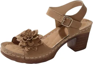Heels for Women Platform Heels Ankle Strap Sandals Open Toe Chunky Heels Sandals Arch Support Flip Flops Comfortable Slip On Sandal Fashion Party Dress Flip-Flops Shoes
