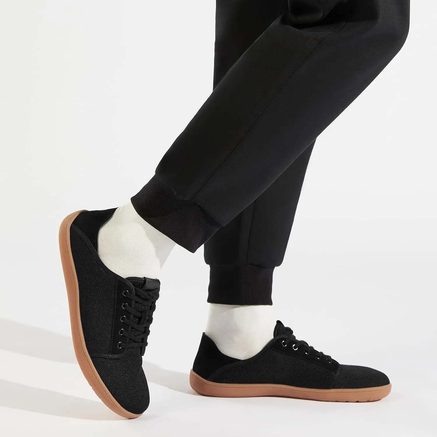 HEEZ Mens Wide Toe Barefoot Shoes 2 in 1 Slip on Mules and Breathable Sneakers for Men Lace Up Comfortable Walking Shoes