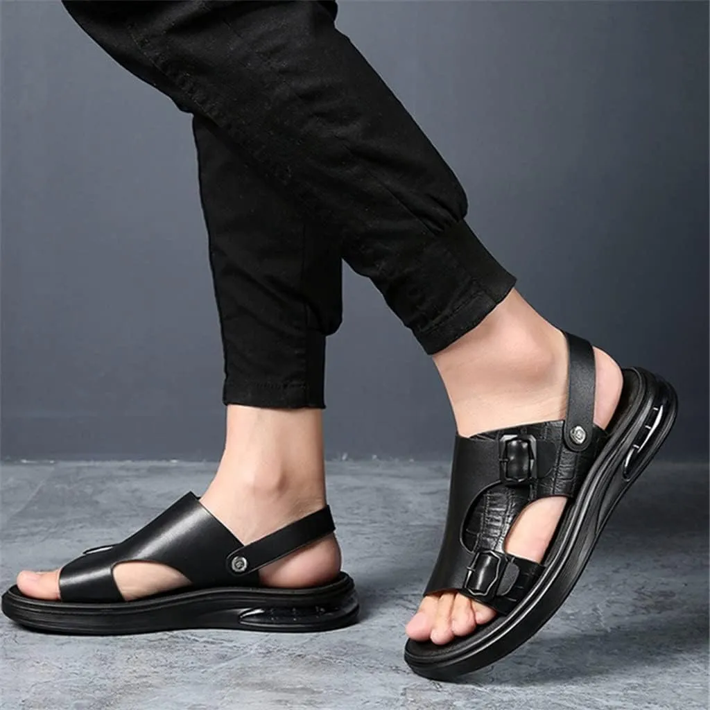 Heightening Air Cushion Sandals Men's SummerCasual Soft Bottom Non-slip Sports Outer Wear Dual-use Sandals and Slippers(44)