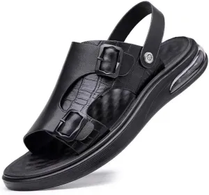Heightening Air Cushion Sandals Men's SummerCasual Soft Bottom Non-slip Sports Outer Wear Dual-use Sandals and Slippers(44)