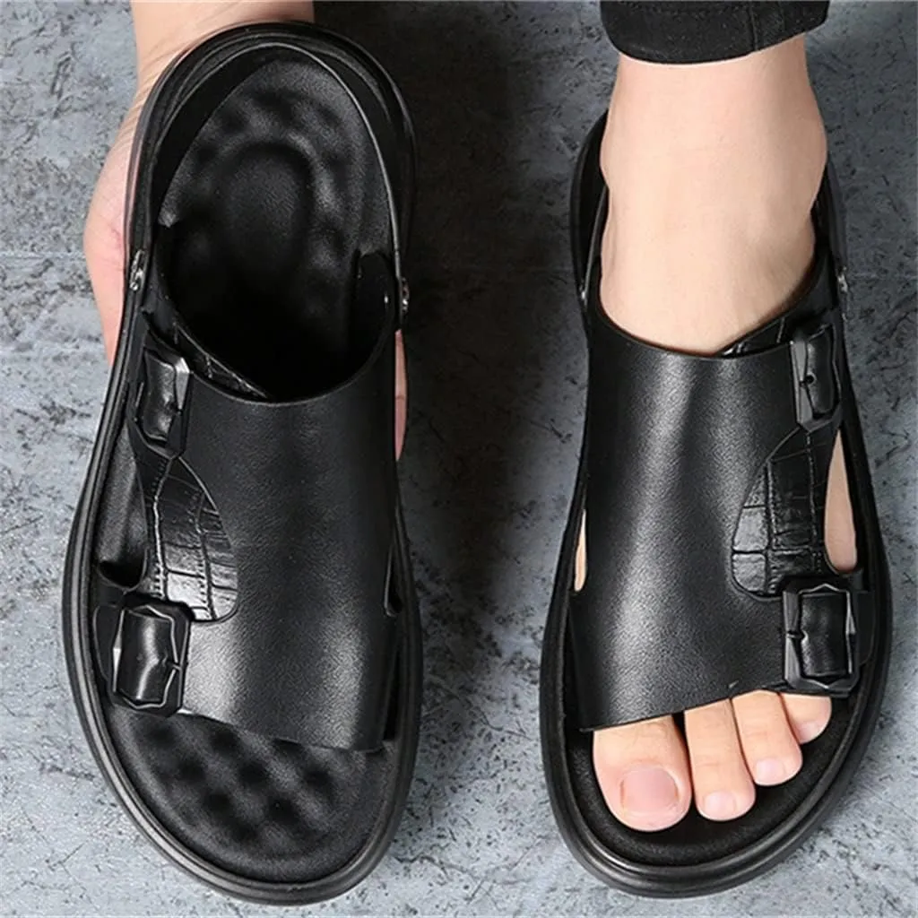 Heightening Air Cushion Sandals Men's SummerCasual Soft Bottom Non-slip Sports Outer Wear Dual-use Sandals and Slippers(44)