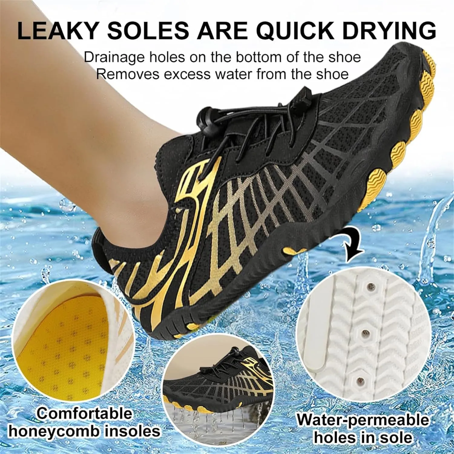 Hike Barefoot Shoes Women Men Healthy & Non-Slip Quick Dry Wide Toe Athletic Footwear Running Hiking Pool Beach Water Shoes Breathable Lightweight Walking Sneakers Unisex