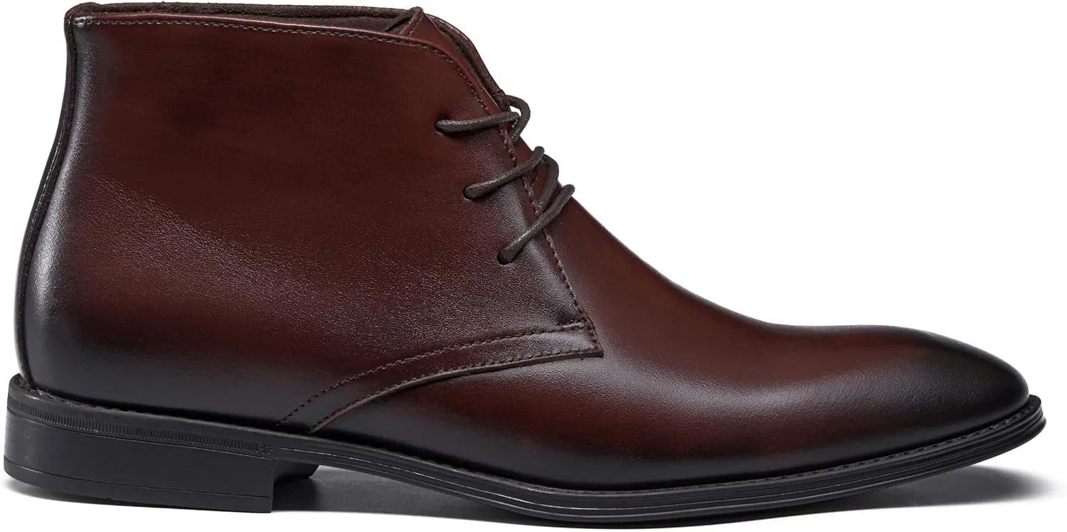 Holy dove Mens Dress Boots,Premium Leather Oxford Chukka, Waterproof Non-Slip Business Boots for Men‌‌