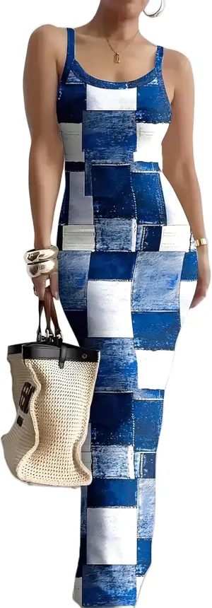 HTD Women Summer Casual Bodycon Maxi Dress Sexy Dresses