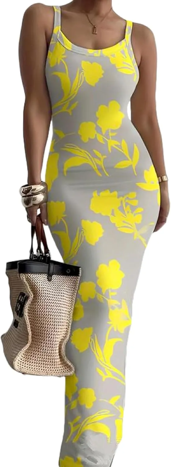 HTD Women Summer Casual Bodycon Maxi Dress Sexy Dresses