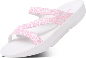 HUHV Recovery Comfort Sandals- Orthopedic Flip-Flop and Slide Sandals with Arch Support and Extra Cushion EVA Footbed for Men and Women