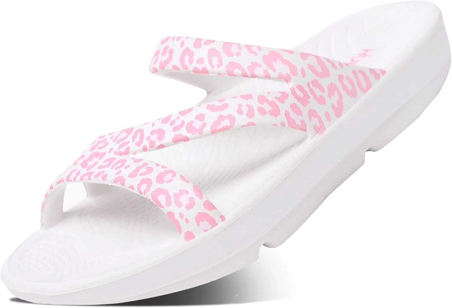 HUHV Recovery Comfort Sandals- Orthopedic Flip-Flop and Slide Sandals with Arch Support and Extra Cushion EVA Footbed for Men and Women