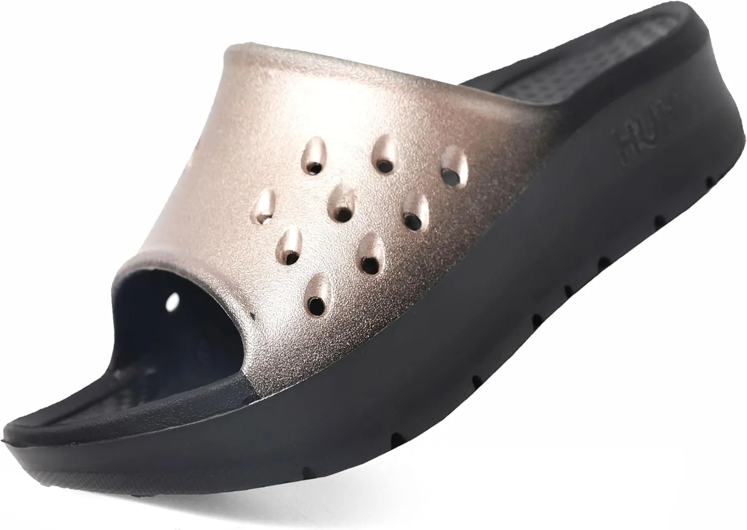 HUHV Women's MAX Cushion Arch Pod Tech Recovery comfort Slide Sandal with Comfort Orthotic Arch Support and our Proprietary HEALIUM Foam Technology