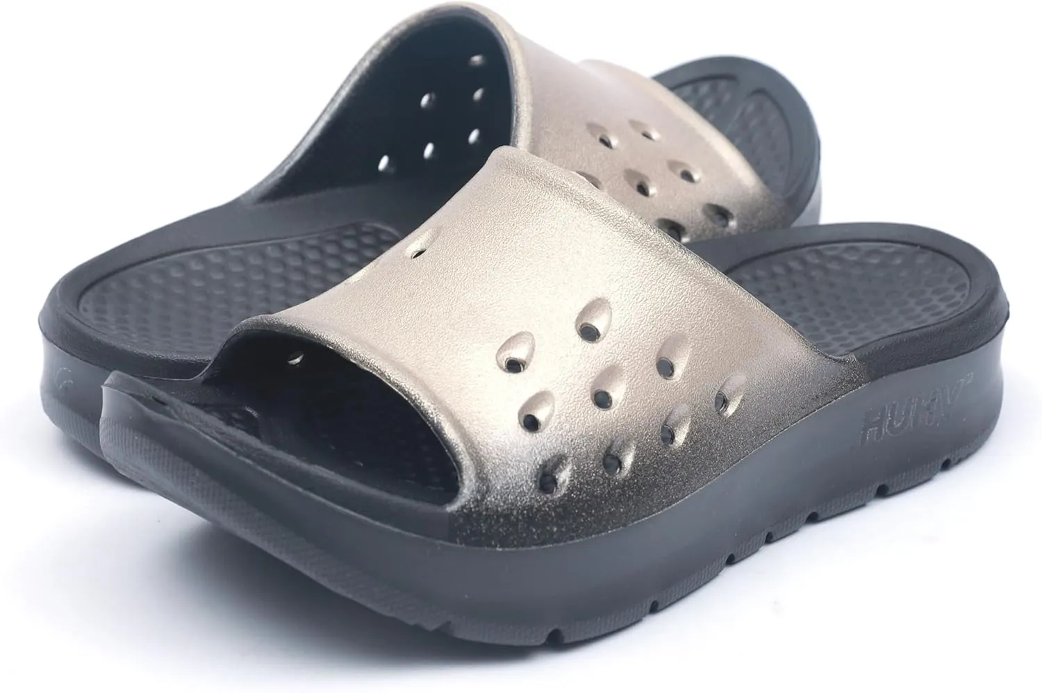 HUHV Women's MAX Cushion Arch Pod Tech Recovery comfort Slide Sandal with Comfort Orthotic Arch Support and our Proprietary HEALIUM Foam Technology