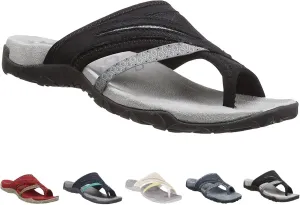 Ivieicip Women Orthopedic Sandals with Arch Support Flip Flops for Plantar Fasciitis Comfort Sandals with Toe Ring Loop