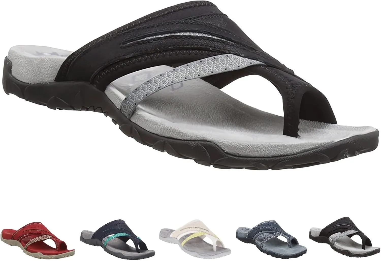 Ivieicip Women Orthopedic Sandals with Arch Support Flip Flops for Plantar Fasciitis Comfort Sandals with Toe Ring Loop