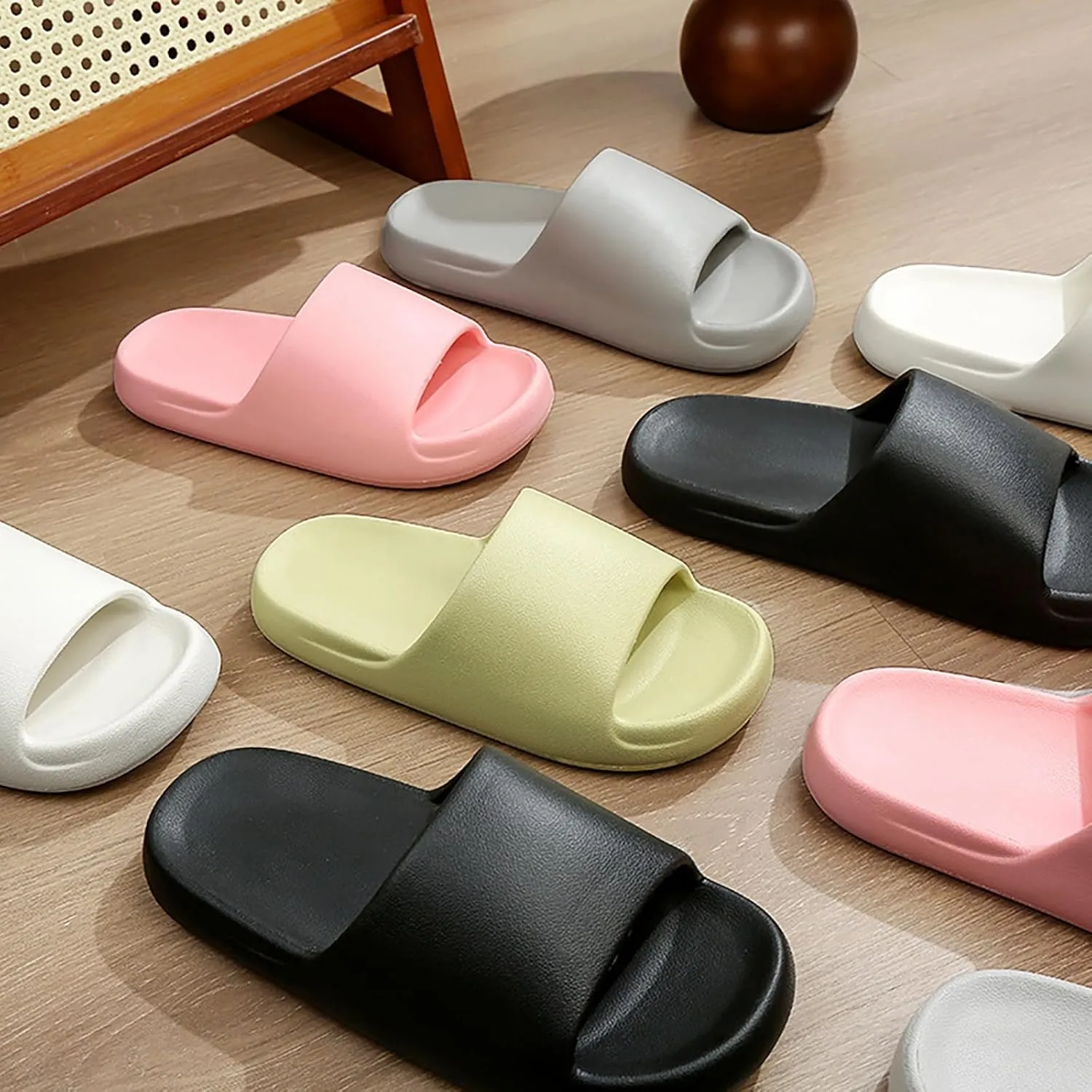 Jerzmy Cloud Slides for Women Men | Extra Soft House Slippers Shower Pool Shoes | Non Slip Comfy Sandals for Summer Indoor Outdoor Beach