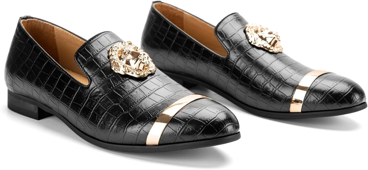 JITAI Men's Penny Slip-On Leather Lined Loafer Luxury Men Shoes Casual Dress Disco Shoes