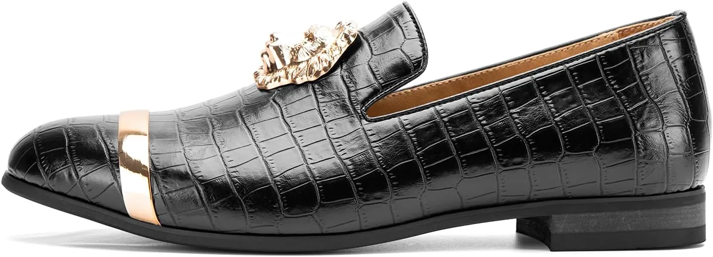 JITAI Men's Penny Slip-On Leather Lined Loafer Luxury Men Shoes Casual Dress Disco Shoes
