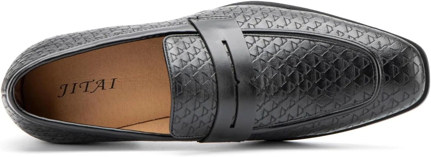 JITAI Mens Velvet Loafers Dress Shoes Loafers for Men Tuxedo Suit Shoes
