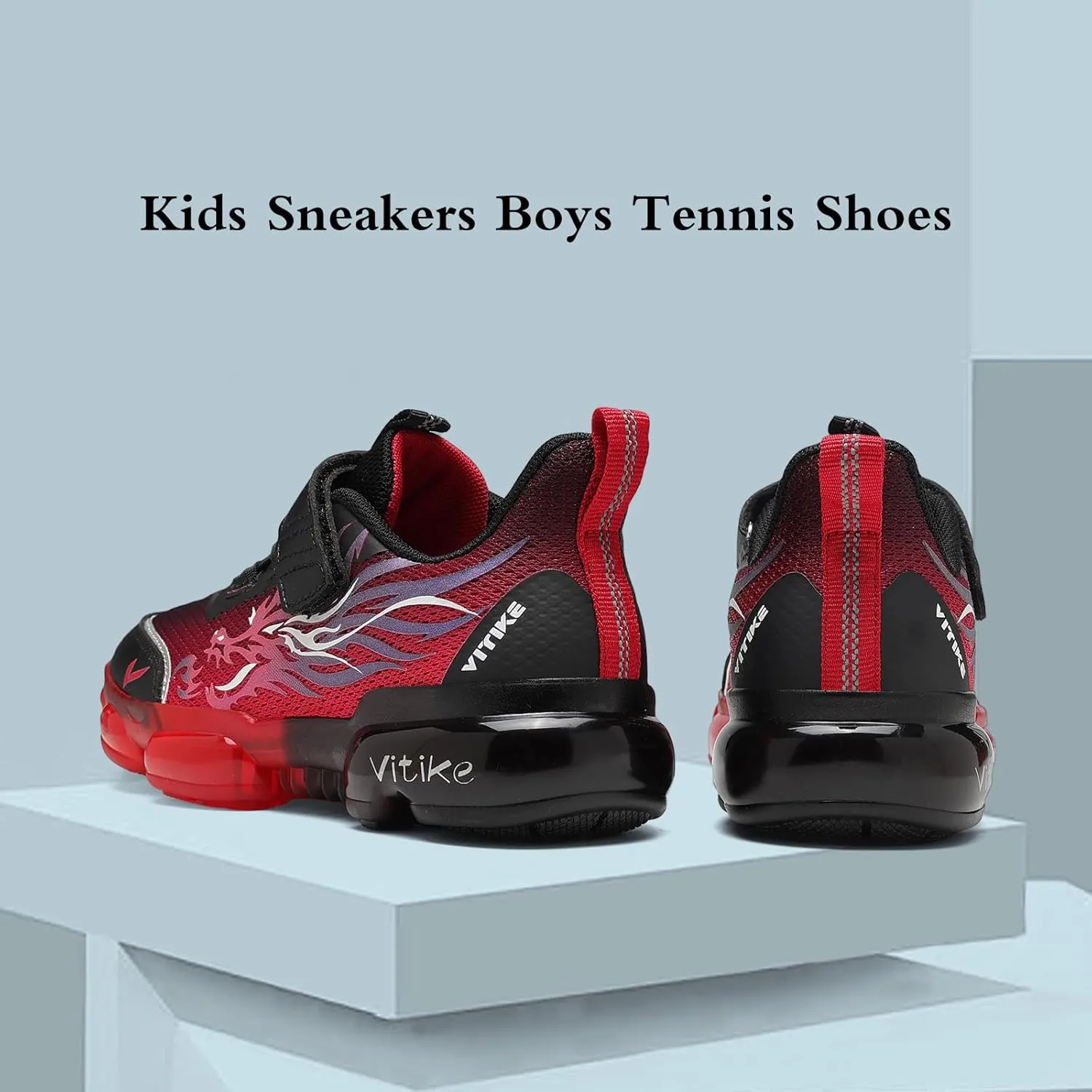 JMFCHI Kids Sneakers Boys Girls Tennis Running Shoes Outdoor Hiking Sneaker for Boys Athletic Breathable