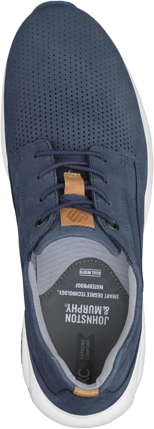 Johnston & Murphy TR3-Luxe Perfed Plain Toe Shoes for Men – Waterproof Sneakers, Mens Casual Dress Shoes for Work