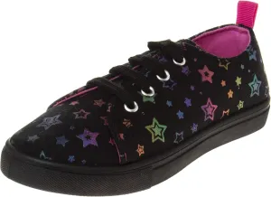 Josmo Girl's Canvas Low Top Sneaker Slip on Lace-up Tennis (Little Big Kid)