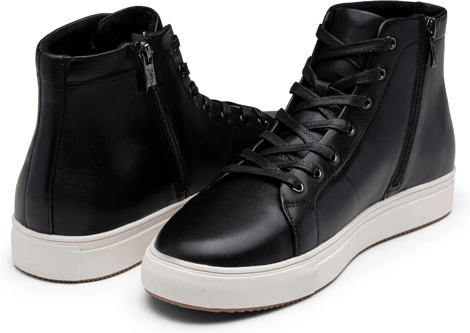 Jousen Men's Casual Shoes High Top Premium Leather Fashion Sneakers Dress Boots for Men