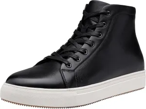 Jousen Men's Casual Shoes High Top Premium Leather Fashion Sneakers Dress Boots for Men