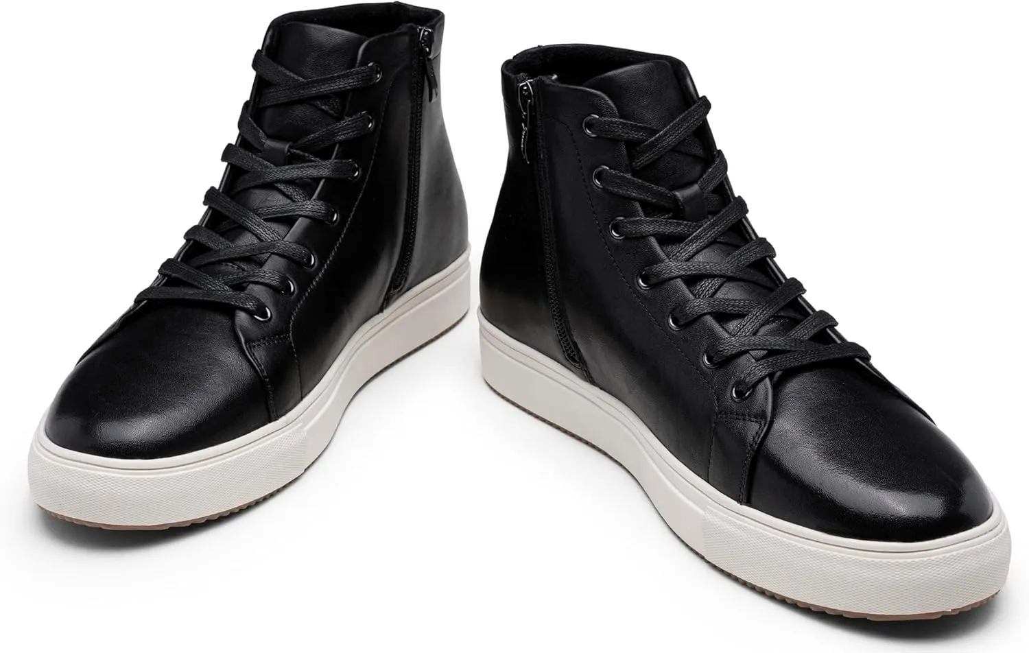 Jousen Men's Casual Shoes High Top Premium Leather Fashion Sneakers Dress Boots for Men