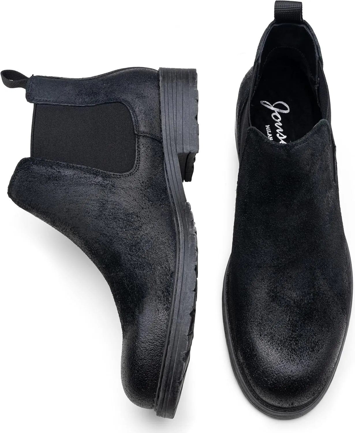 Jousen Men's Chelsea Boots Leather Distressed Boots for Men