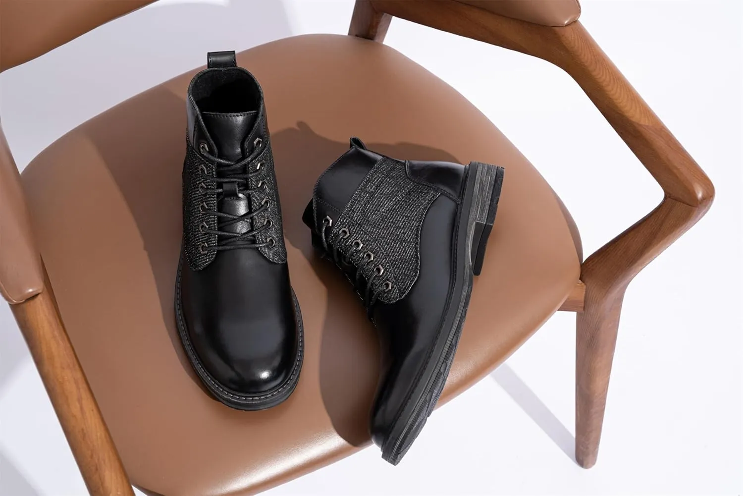 Jousen Men's Dress Boots Leather Boots for Men Formal Chukka Boots Mens Business Mens Boots