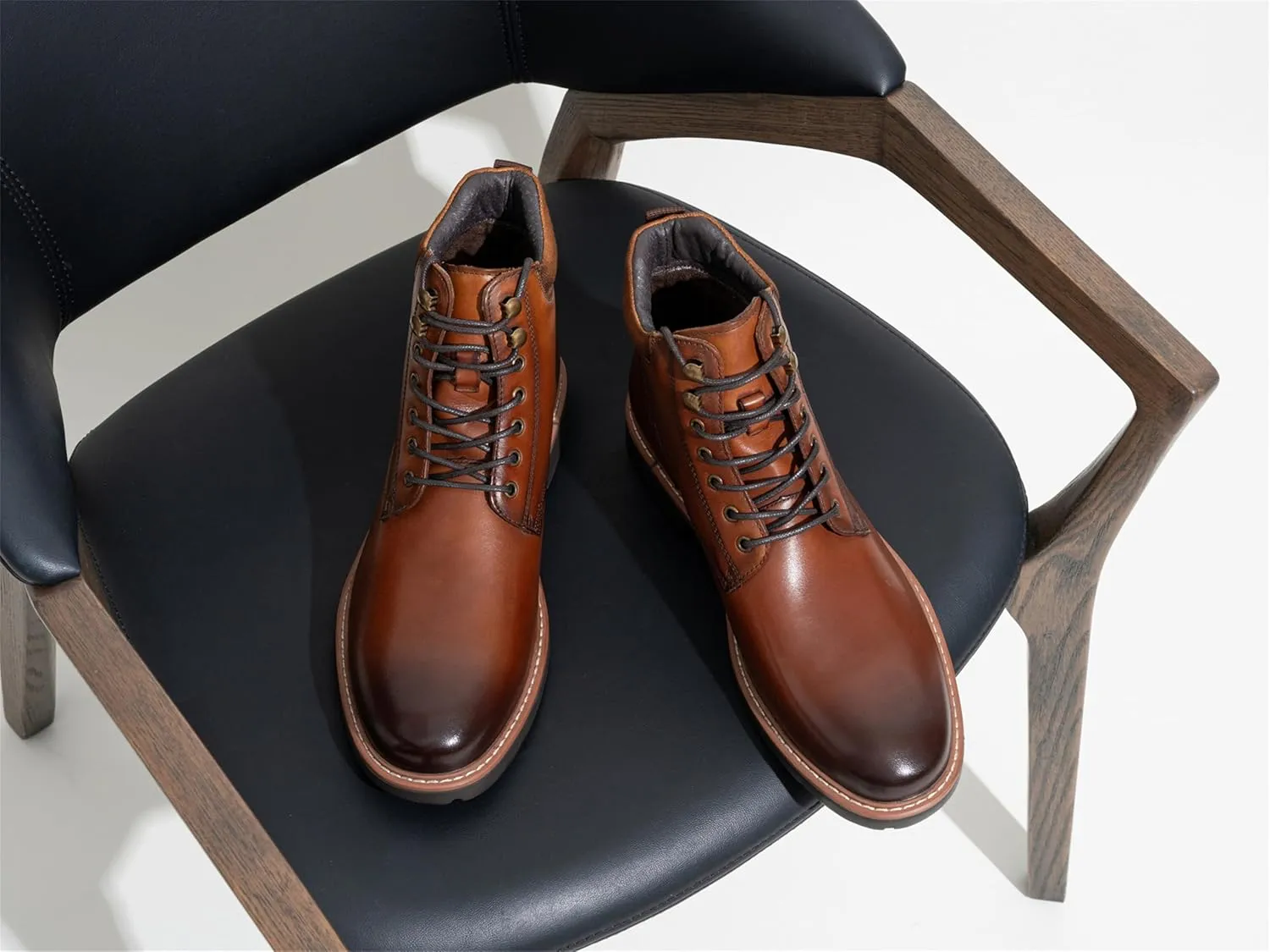 Jousen Men's Dress Boots Leather Boots for Men Formal Chukka Boots Mens Business Mens Boots