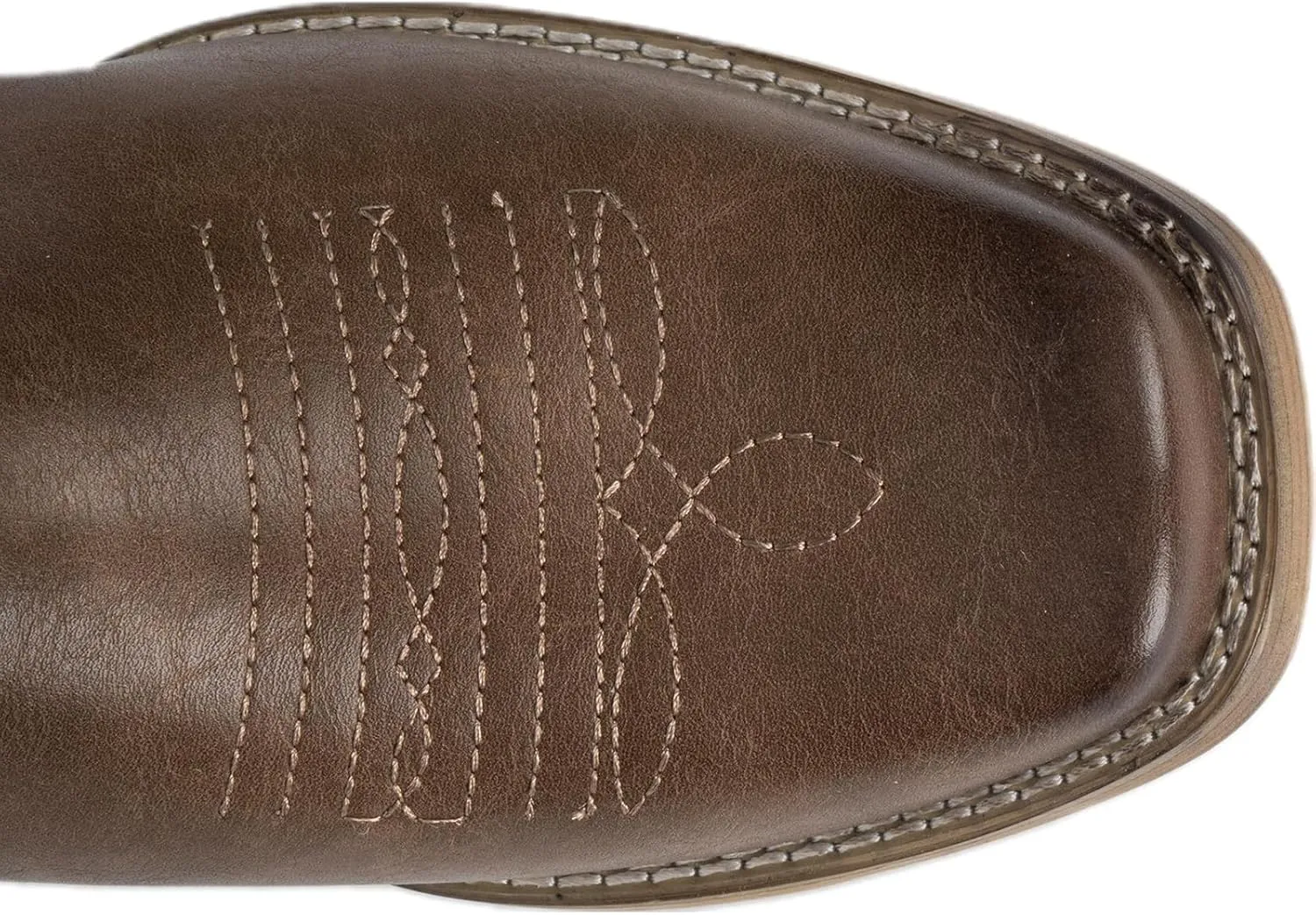 J's.o.l.e Mens Cowboy Boots Square Toe Western Boots Pull on Silp Resistant Brown Work Boots