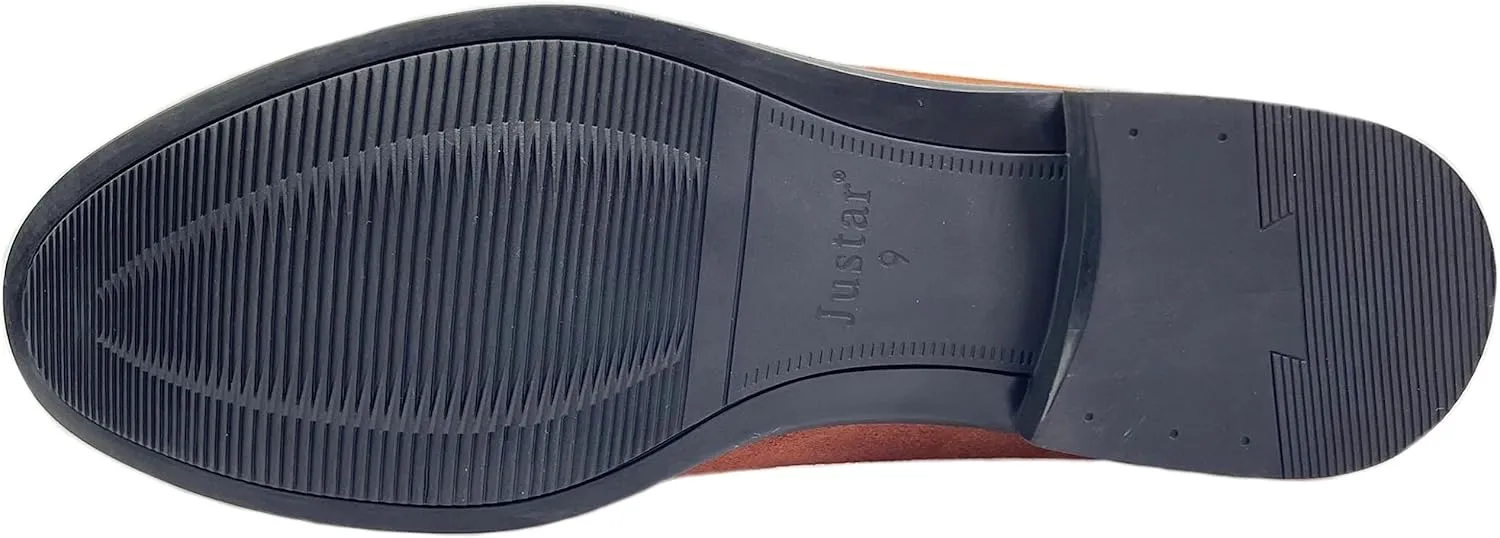 Justar Men's Genuine Leather Casual Dress Shoes Slip-On Bussiness Shoes Formal Penny Loafers for Men Tuxedo Shoes