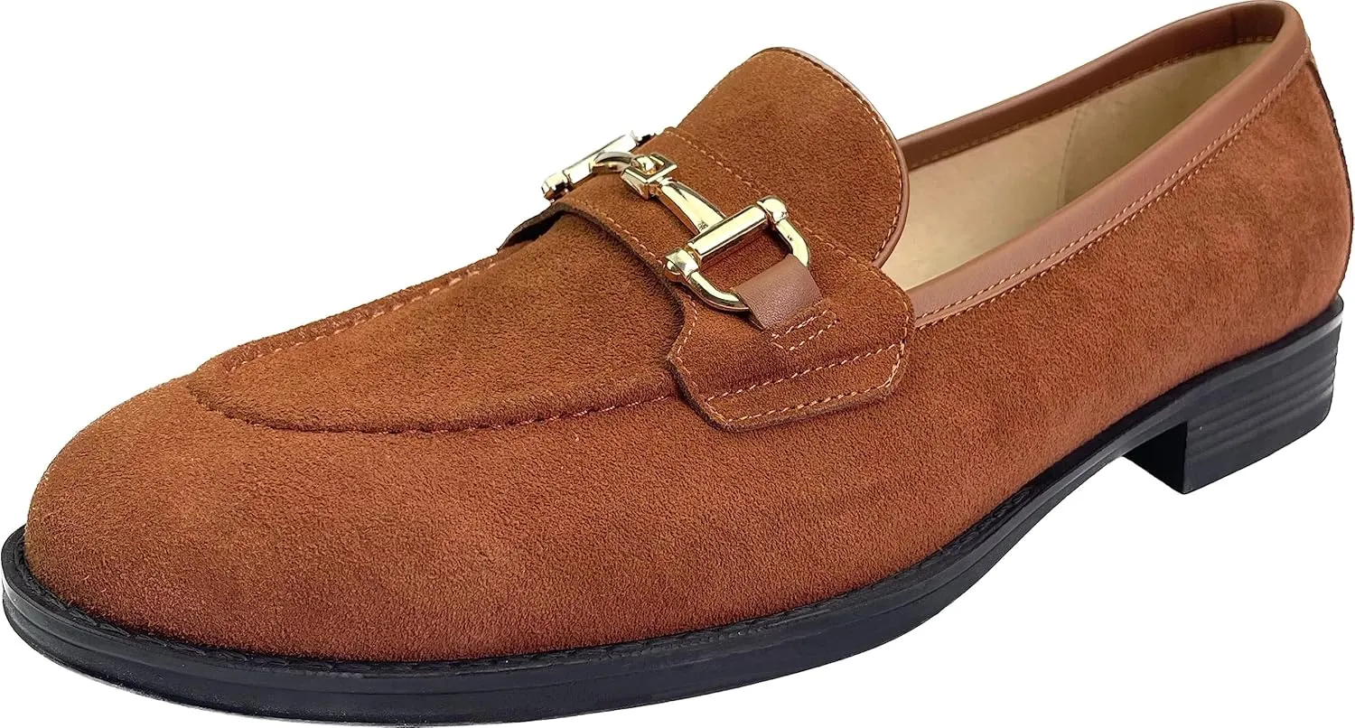 Justar Men's Genuine Leather Casual Dress Shoes Slip-On Bussiness Shoes Formal Penny Loafers for Men Tuxedo Shoes