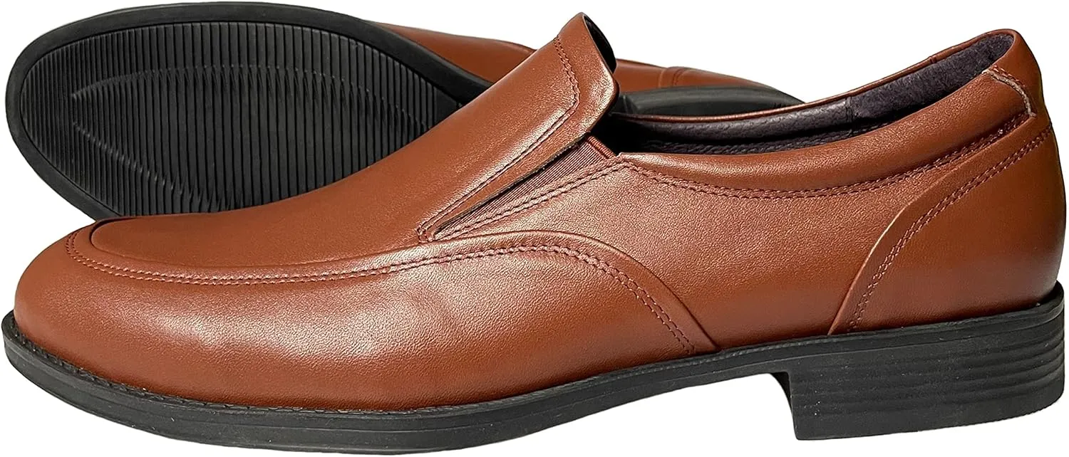 Justar Men's Genuine Leather Casual Dress Shoes Slip-On Bussiness Shoes Formal Penny Loafers for Men Tuxedo Shoes