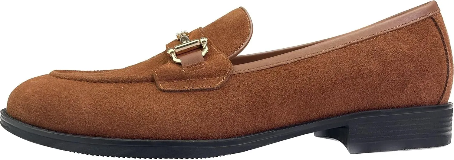 Justar Men's Genuine Leather Casual Dress Shoes Slip-On Bussiness Shoes Formal Penny Loafers for Men Tuxedo Shoes