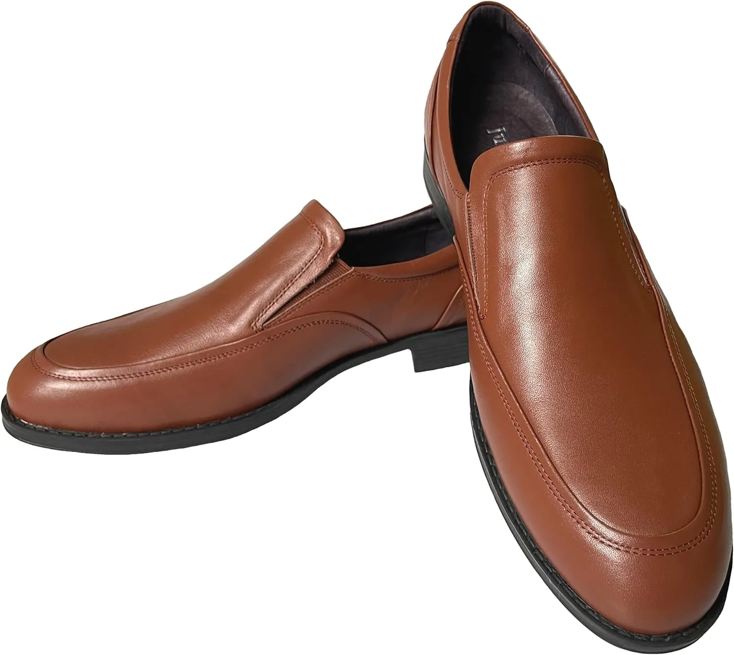 Justar Men's Genuine Leather Casual Dress Shoes Slip-On Bussiness Shoes Formal Penny Loafers for Men Tuxedo Shoes