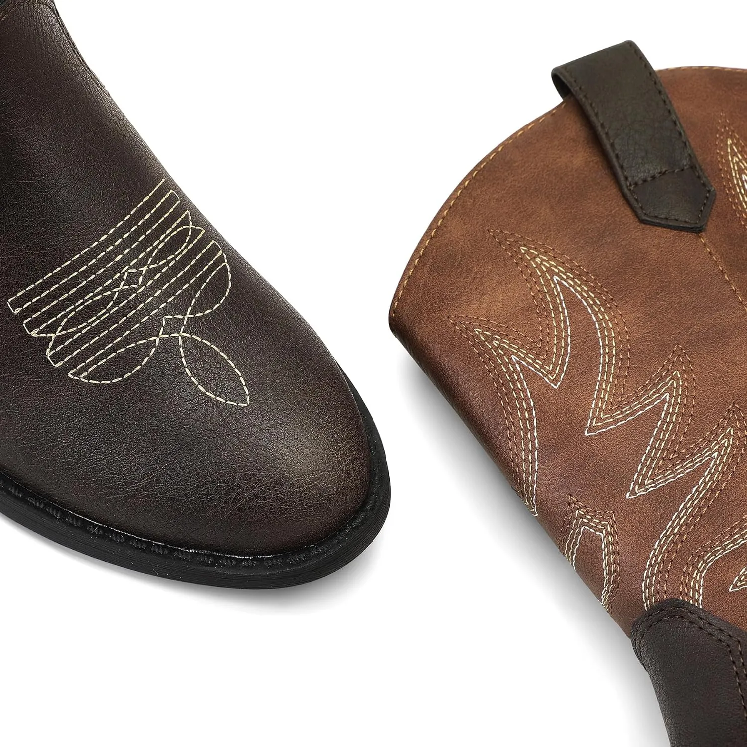 K KomForme Cowboy Boots for Girls and Boys Western Mid-Calf Pointed-Toe Cowgirl Boots (Toddler/Little Kid/Big Kid)